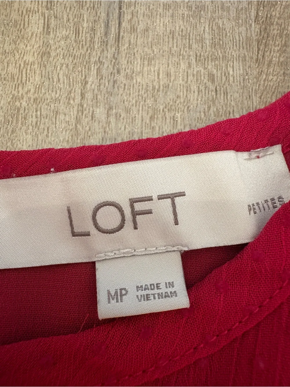 LOFT Women's Red Puff-Sleeve Blouse